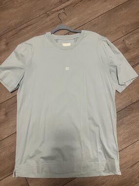Givenchy Men’s Light Sage Green Short Sleeve Logo Tee